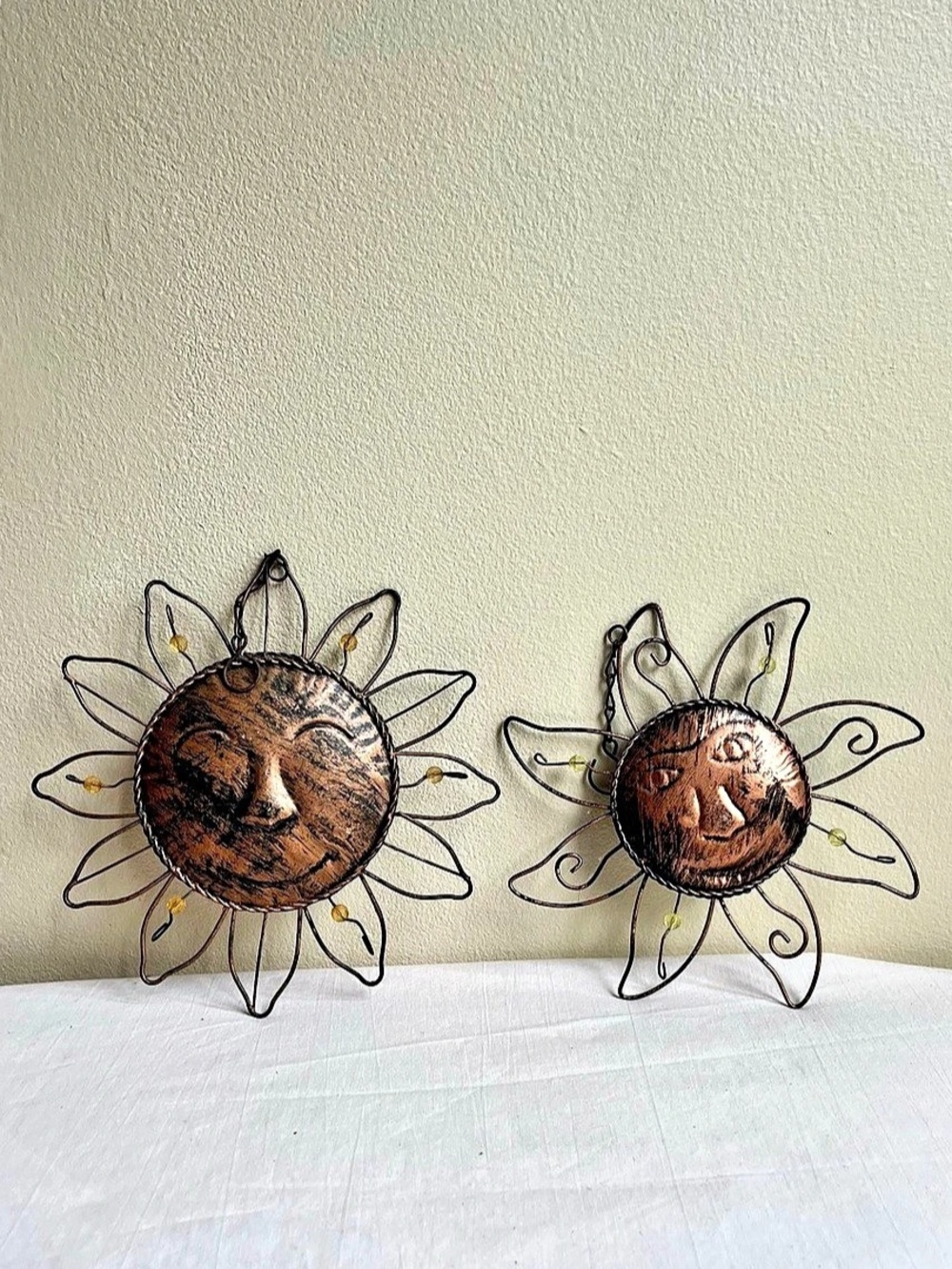 Sun Celestial Wall Decor Set of 2 in Brown & Black